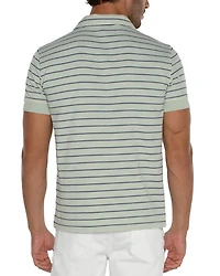 Striped Short Sleeve Polo Shirt