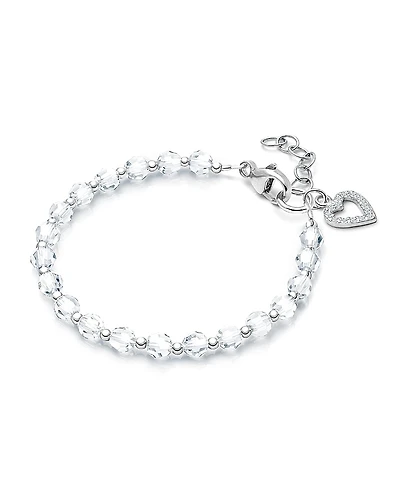 Tiny Blessings Children's Sterling Silver Birthstone Crystal Bracelet Girls' 6.25"