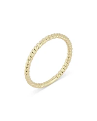 14K Yellow Gold Twist Narrow Band
