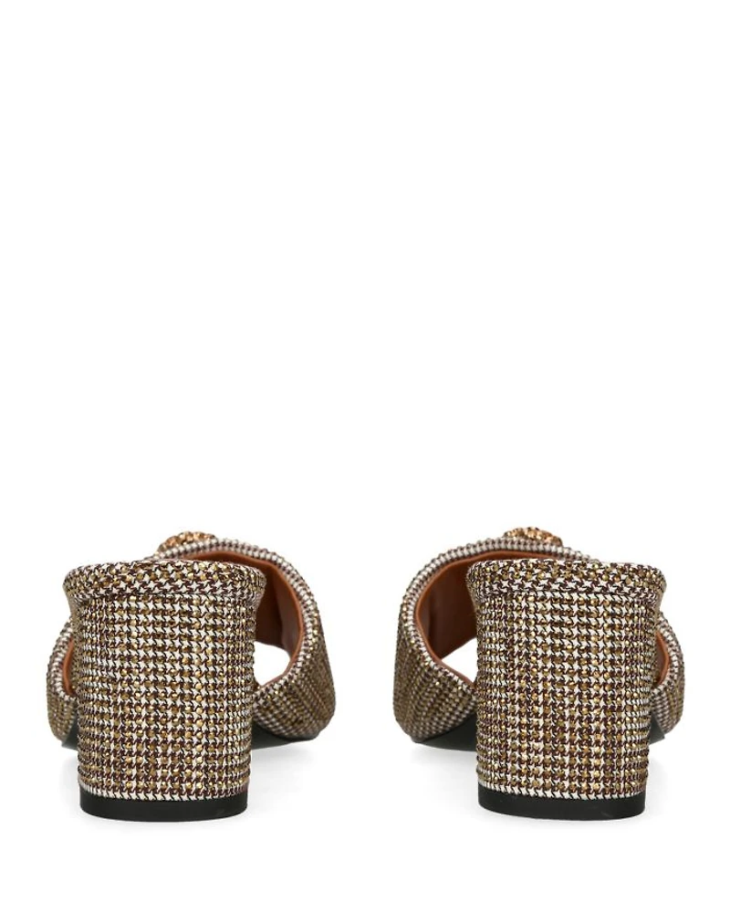 Women's Kensington Eagle Head Block Heel Sandals