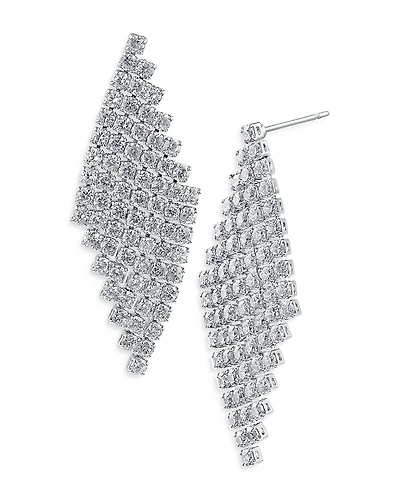 Cz By Kenneth Jay Lane Mesh Statement Earrings