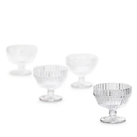 Archie Clear Coupe Footed Dessert Bowl, Set of 4