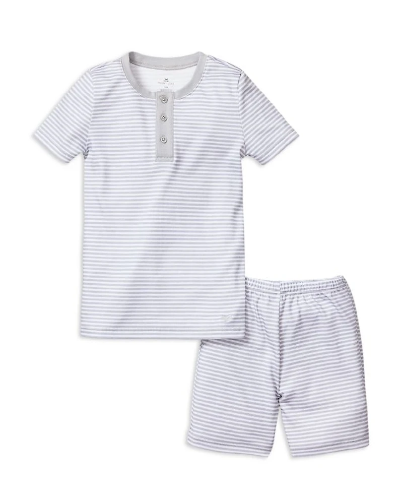 Unisex Pima Cotton Striped Short Set - Little Kid, Big Kid