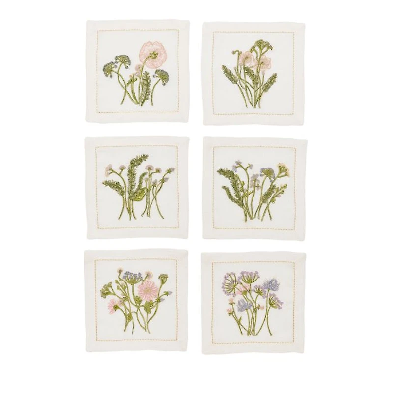 Meadow Cocktail Napkins in Multi, Set of 6