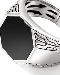 Men's Sterling Silver Onyx Signet Ring