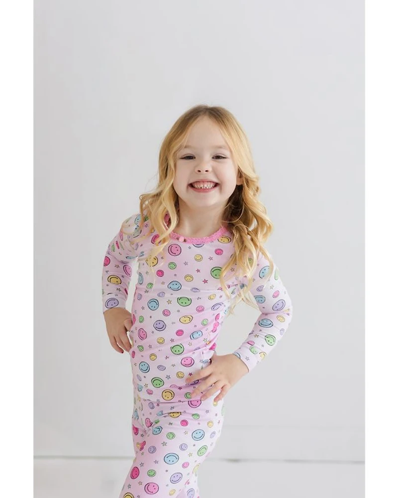 Girls' Long Sleeved Top & Pants Pajamas Set - Little Kid