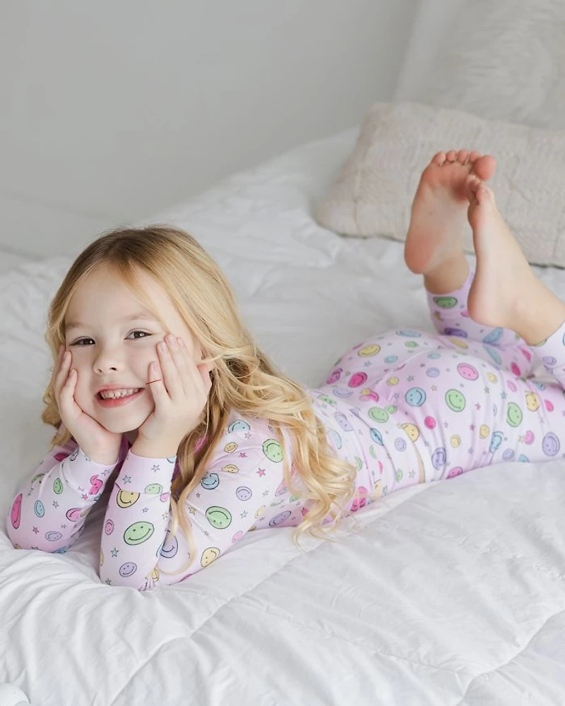 Girls' Long Sleeved Top & Pants Pajamas Set - Little Kid