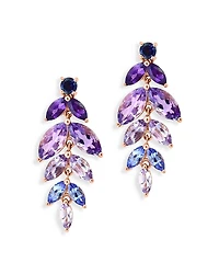 Bloomingdale's Fine Collection Multi Gemstone Leaf Drop Earrings