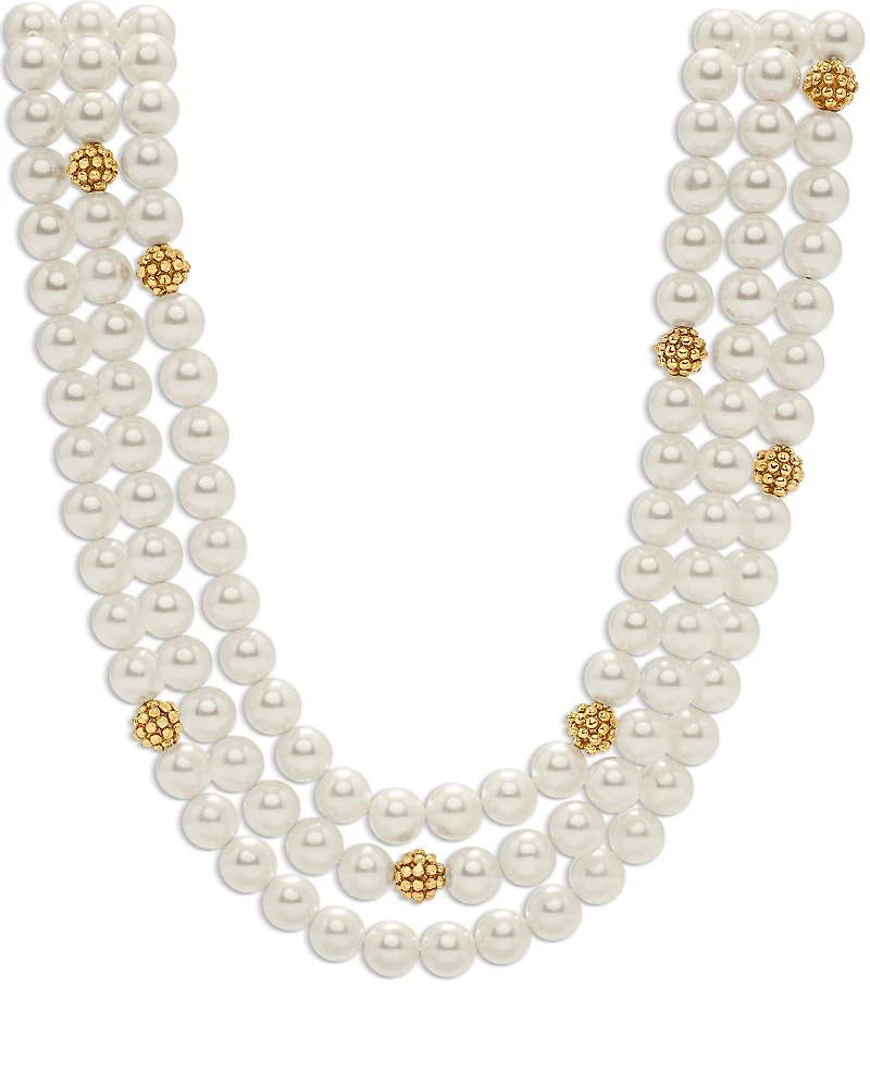 Capucine De Wulf Berry & Bead Triple Strand Necklace, 18