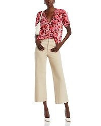 Dandelion Silk Split Neck Top