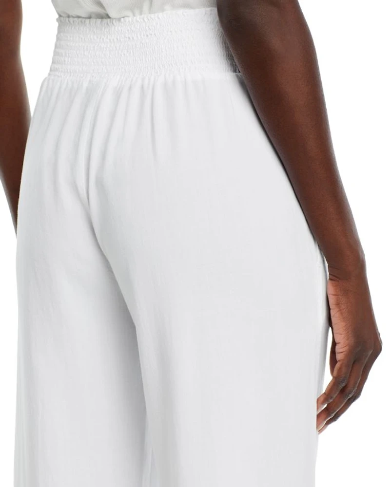 Smocked Wide Leg Pants