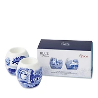 Blue Italian Tealight Holders, Set of 2