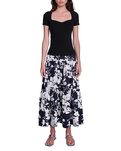 Maje Moka Sweetheart Neck Sweater