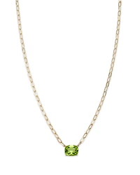 Bloomingdale's Fine Collection Peridot Solitaire Pendant Necklace