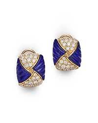 Bloomingdale's Fine Collection Lapis & Diamond Statement Earrings