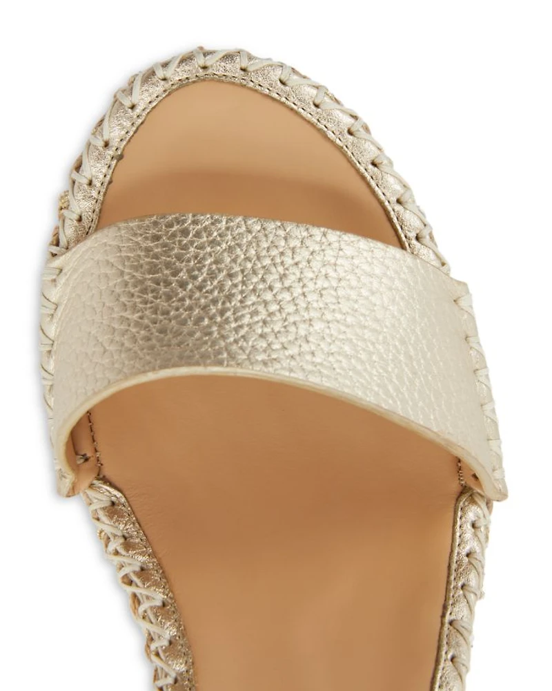 Women's Pyramid Studded Espadrille Wedge Heel Sandals