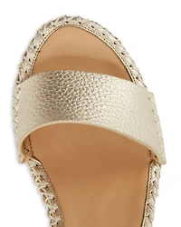 Women's Pyramid Studded Espadrille Wedge Heel Sandals