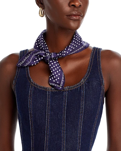 Fraas Classic Dottie Square Silk Bandana