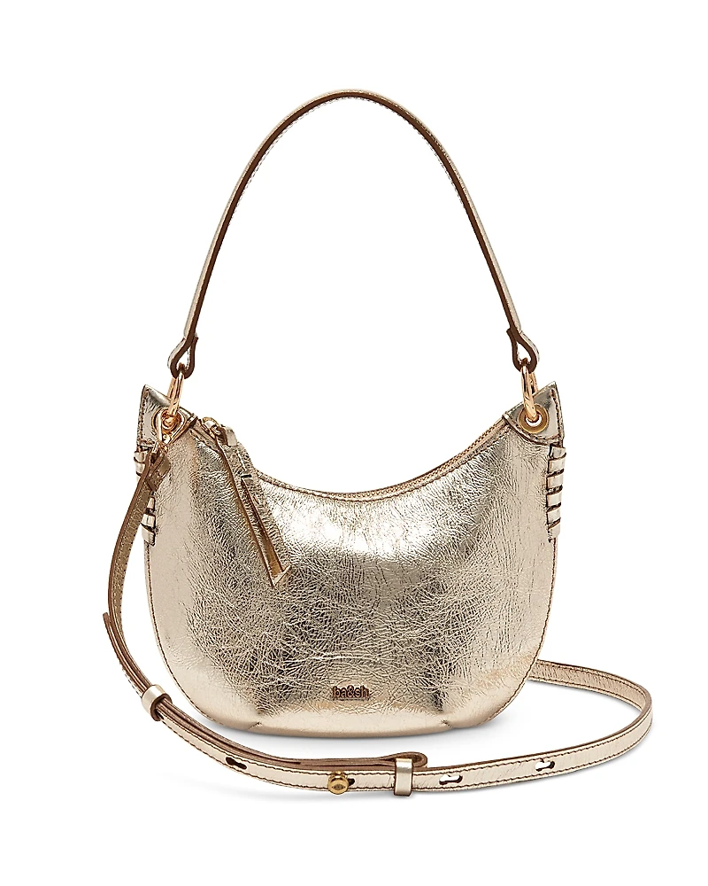 ba & sh Swing Metallic Leather Shoulder Bag