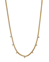 Zoe Chicco 14k Yellow Gold Graduated Diamond Snake Chain Necklace, 16