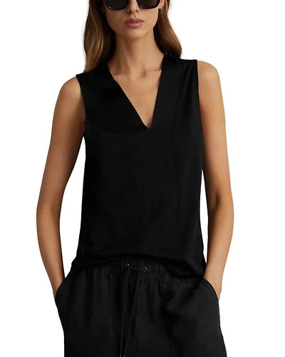 Mira Sleeveless V Neck Top