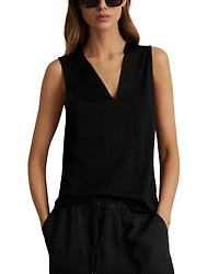 Mira Sleeveless V Neck Top