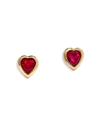 Bloomingdale's Fine Collection Ruby Heart Stud Earrings