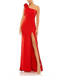 Mac Duggal Bow One Shoulder Evening Gown