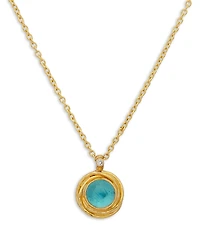 Gurhan 22K & 24K Yellow Gold Muse Apatite & Diamond Pendant Necklace, 16-18