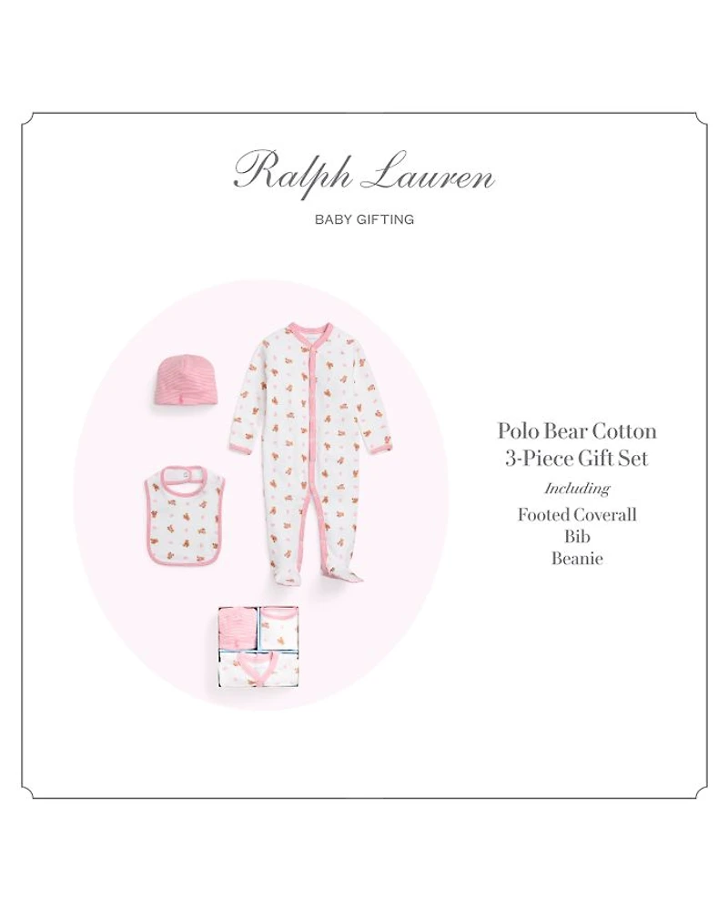 Girls' Cotton 3-Piece Gift Set - Baby