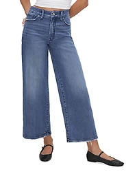 Good American Waist High Rise Wide Leg Jeans