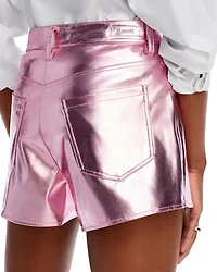 High Rise Metallic Shorts
