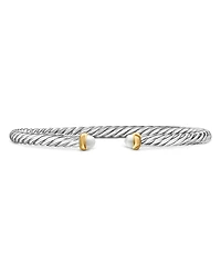 David Yurman Sterling Silver & 14K Yellow Gold Cable Flex Cultured Freshwater Pearl Bracelet