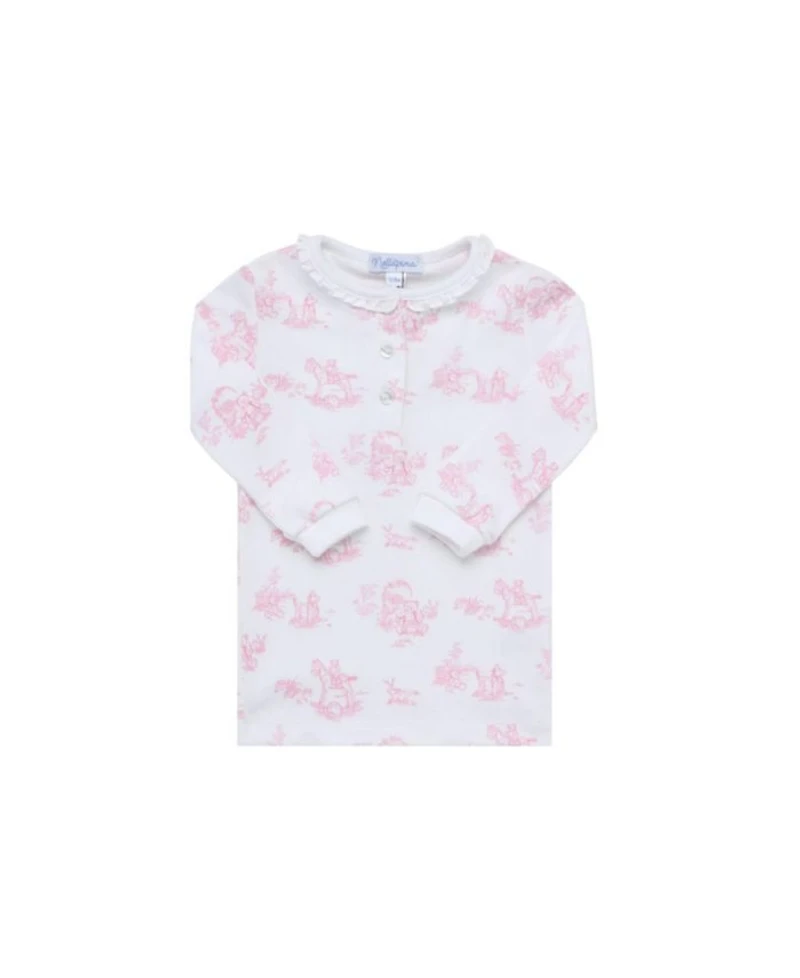 Girls' Pink Toile Print Pajama