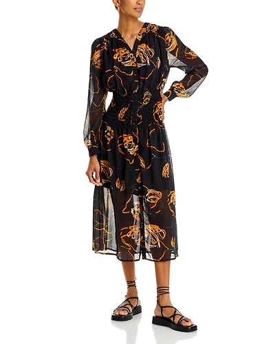 Printed Chiffon Dress