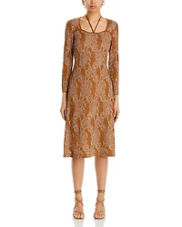 Metallic Jacquard Dress