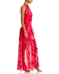 Sleeveless Ruffled Maxi Dress - Exclusive