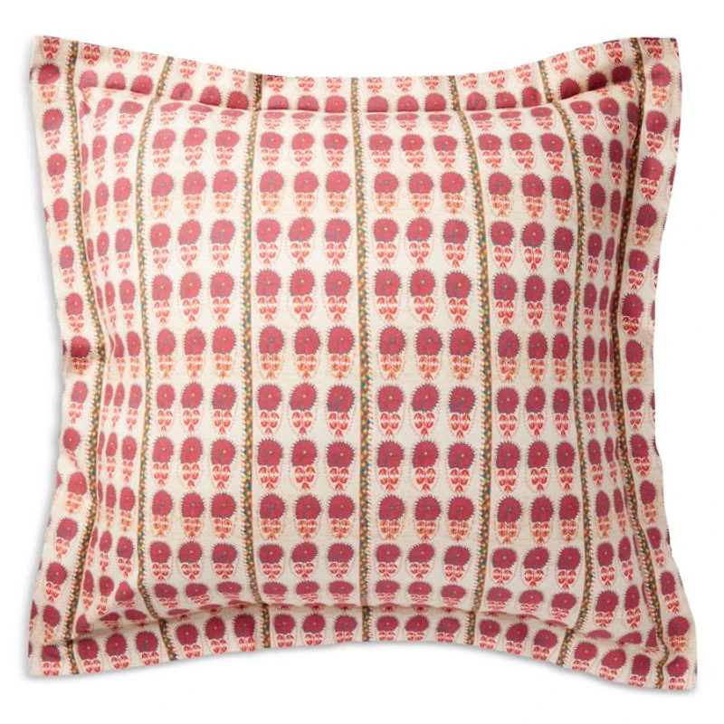 Fuchsia Daisy Suzani Euro Sham