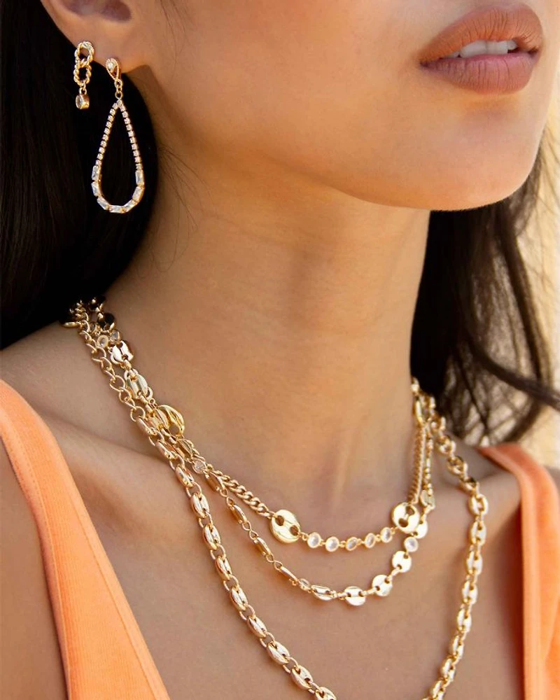 Angels City Crystal Open Drop Earrings