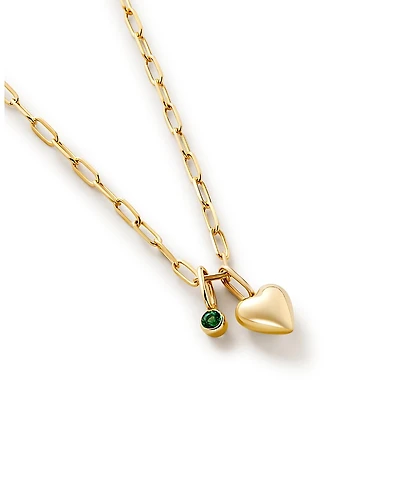 Ana Luisa 10K Gold Heart & Stone Necklace