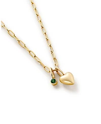 Ana Luisa 10K Gold Heart & Stone Necklace