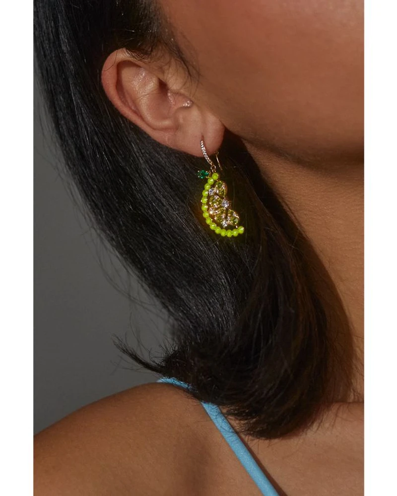 Foodie Lemon Drop Earrings, 1.6"L
