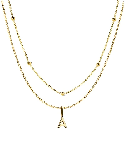 Ana Luisa 10K Gold Layered Letter Necklace