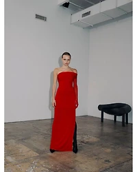 The Olivia Crystal Trim Gown