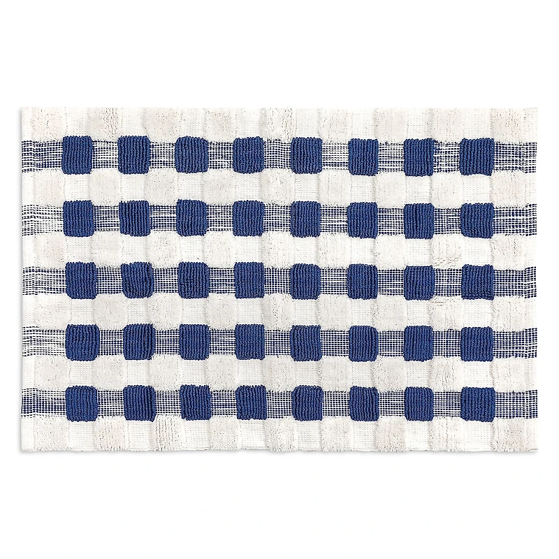 Mackenzie-Childs Texture Check Basic Bath Rug, 24 x 36