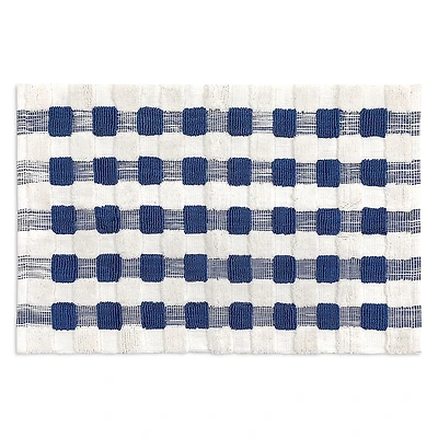 Mackenzie-Childs Texture Check Basic Bath Rug, 24 x 36
