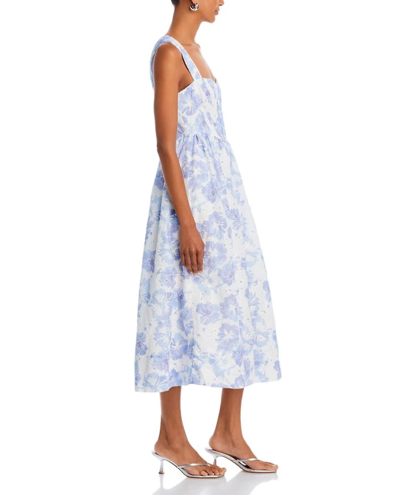Eyelet Bustier Midi Dress - Exclusive