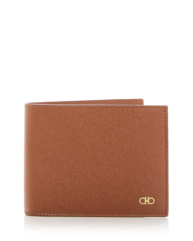 Ferragamo Micro Gancio Leather Bifold Wallet