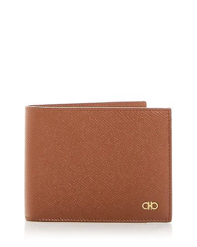 Ferragamo Micro Gancio Leather Bifold Wallet