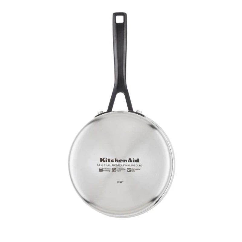 5 Ply Stainless Steel 1.5 Qt Saucepan and Lid